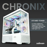 ATX Semi-tower Box Zalman CHRONIX WHITE White-20