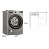 Washing machine LG F4WR5009A6M 60 cm 1400 rpm 9 kg-2
