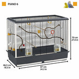Bird cage Ferplast Piano 6 White 7 x 7 x 6,5 cm 46,5 x 70 x 87 cm-5