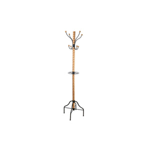 Hat stand Romimex Black Natural Wood Metal 44 x 183 x 44 cm-0