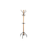 Hat stand Romimex Black Natural Wood Metal 44 x 183 x 44 cm-0