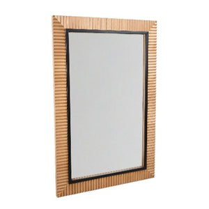 Wall mirror Romimex Brown Birch Mirror Particleboard 4 x 117 x 79 cm-0