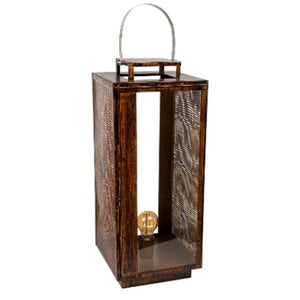 Lantern Romimex Brown Metal 23 x 56 x 23 cm-0