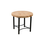 Side table Romimex Black Natural Metal Pine 60 x 45 x 60 cm-0