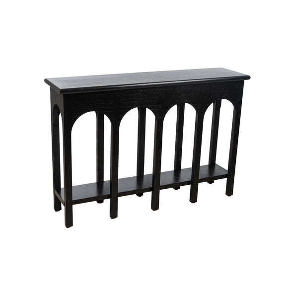 Console Romimex Black Paolownia wood MDF Wood 120 x 81 x 40 cm-0