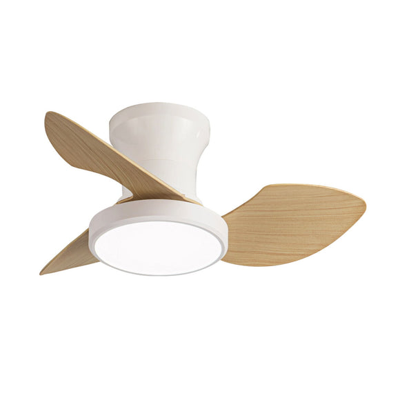 Ceiling Fan with Light Romimex White Natural-0