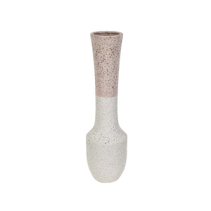 Vase Romimex White/Pink Ceramic 19 x 68 x 19 cm-0