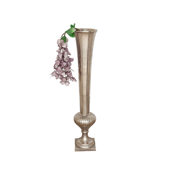 Floor vase Alexandra House Living Silver Aluminium 19 x 100 x 19 cm-0