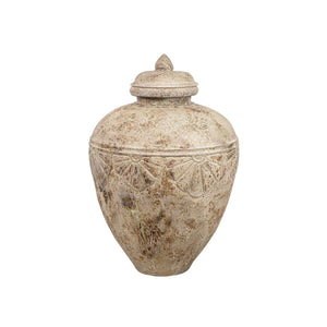 Floor vase Alexandra House Living Beige Ceramic 65 x 100 x 65 cm-0