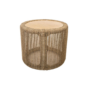 Side table Romimex Brown Rattan 60 x 50 x 60 cm-0