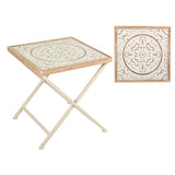 Side table Romimex Natural Metal MDF Wood 50 x 53 x 50 cm-0