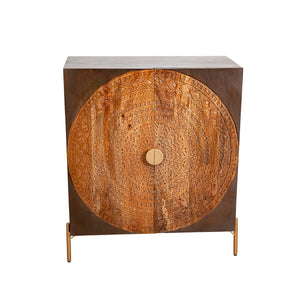 Sideboard Romimex Brown Metal Mango wood 80 x 95 x 40 cm-0