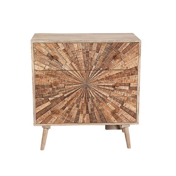 Chest of drawers Romimex Natural Mango wood 80 x 85 x 40 cm-0