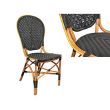 Chair Romimex Black Natural Bamboo Rattan 52 x 103 x 57 cm-1