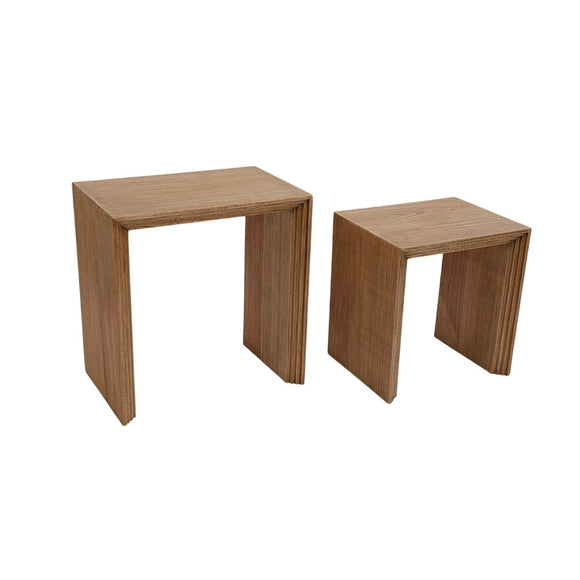 Tables set Romimex Natural Pine 2 Pieces-0