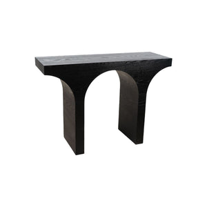 Console Romimex Black Fir wood MDF Wood 115 x 80 x 38 cm-0