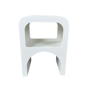 Side table Romimex White MDF Wood 41 x 56 x 30 cm-0