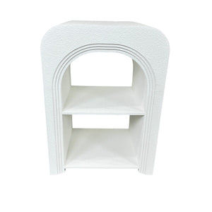 Side table Romimex White MDF Wood 40 x 55 x 30 cm-0