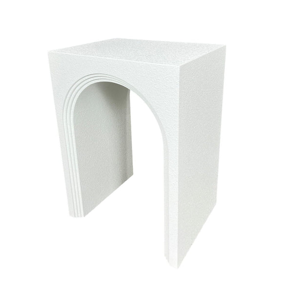 Side table Romimex White MDF Wood 40 x 55 x 30 cm-0