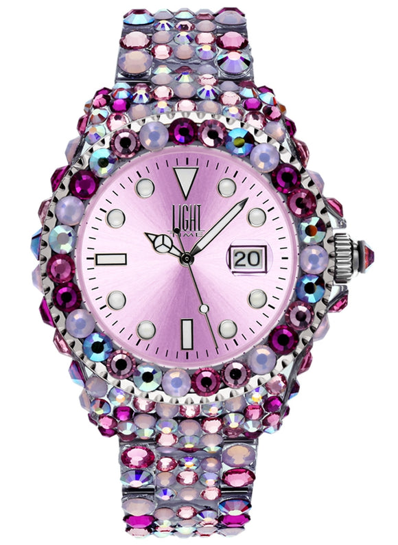 LIGHT TIME Mod. MEDITERRANEO - Full Strass / Pink-0
