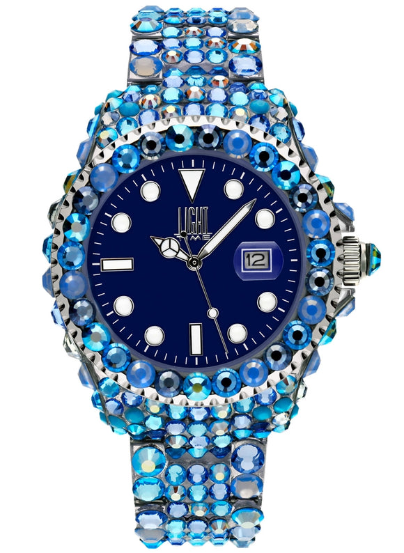 LIGHT TIME Mod. MEDITERRANEO - Full Strass / Blue-0