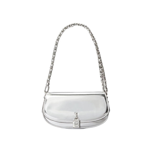 Shoulder Bag Michael Kors MILA Silver 21 x 13 x 6 cm-0