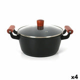 Casserole with glass lid Quttin Doha 39 x 28 x 15 cm (4 Units)-0