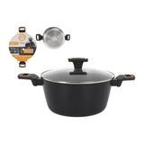 Casserole with lid MasterChef 28 cm 2,5 mm (4 Units)-4