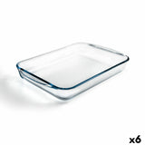 Oven Dish Pyrex Classic Vidrio Transparent Glass Rectangular 40 x 27 x 6 cm (6 Units)-0