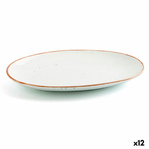 Serving Platter Ariane Terra Oval Ceramic Beige (Ø 26 cm) (12 Units)-0