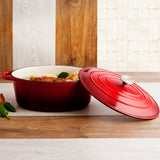 Casserole with lid Bidasoa Fierro Red 4,3 L 30 x 23 cm (2 Units)-4