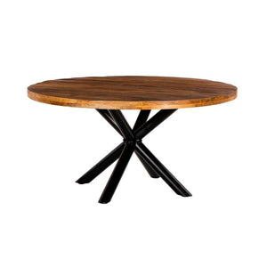 Dining Table DKD Home Decor 150 x 150 x 76 cm Metal Mango wood-0