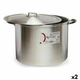 Casserole with Lid Kinvara Silver Aluminium 53 x 34 x 43 cm (2 Units)-0