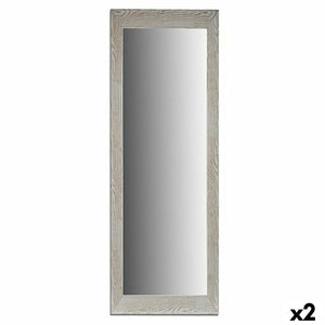 Wall mirror Wood White Glass 53,3 x 155 x 2 cm (2 Units)-0