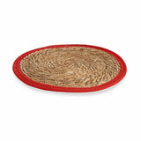 Table Mat Gift Decor Red Natural Natural Fibre 35 x 1 x 35 cm (48 Units)-2