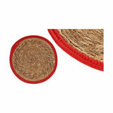 Table Mat Gift Decor Red Natural Natural Fibre 35 x 1 x 35 cm (48 Units)-1