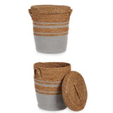 Basket Gift Decor YY21620J03S1 YY21620J03S1 Brown Grey Marine algae (4 Units)-1