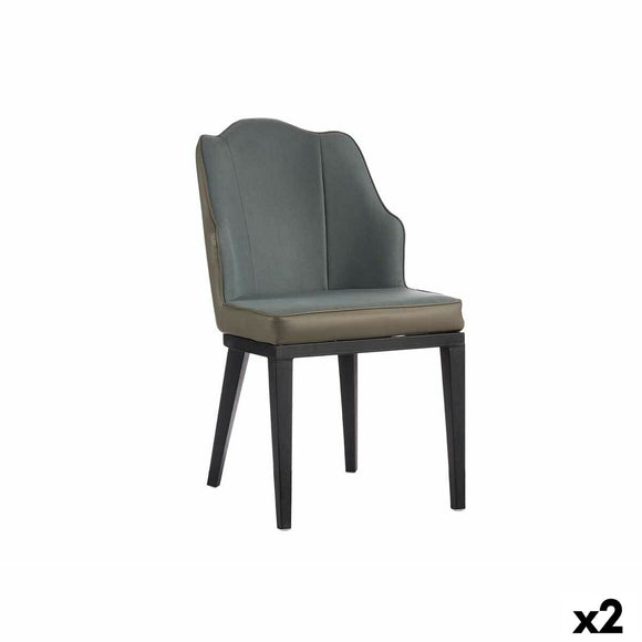 Armchair Shell Blue Black Grey Steel 48 x 88 x 60 cm (2 Units)-0