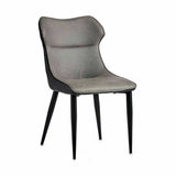 Armchair Black Grey Steel 49 x 86 x 60 cm (2 Units)-1