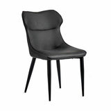 Armchair Black Anthracite Steel 49 x 86 x 60 cm (2 Units)-1