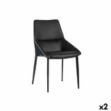 Armchair Braiding Blue Black Steel 50 x 87 x 61 cm (2 Units)-0