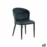 Armchair Circular Blue Black Steel 51 x 83,5 x 54 cm (2 Units)-0