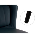 Armchair Circular Blue Black Steel 51 x 83,5 x 54 cm (2 Units)-1