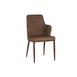 Armchair Rhombus Brown Black Steel 53 x 90 x 43 cm (2 Units)-3