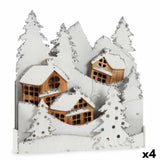 Decorative Figure Krist+ YF19-108 YF19-108 White Brown Town 44 x 48 x 7,5 cm Light (4 Units)-0