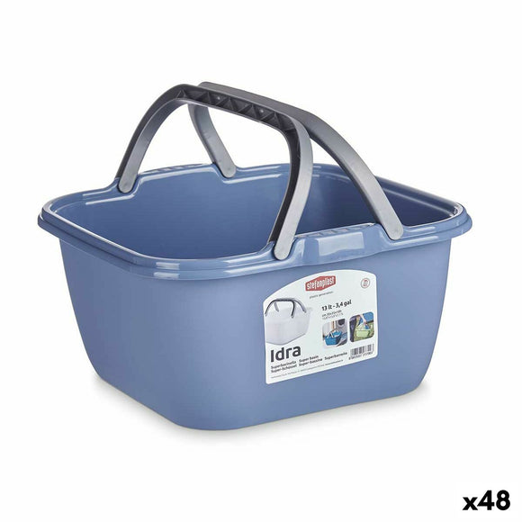 Laundry Basket Stefanplast Plastic 13 L 36 x 18 x 34,5 cm 36 x 18 x 36,5 cm With handles (48 Units)-0