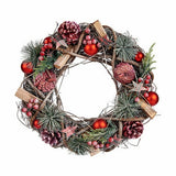 Advent wreathe Red Green Natural Wood Plastic 35 x 10 x 35 cm (12 Units)-1