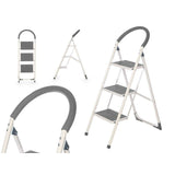 3-step folding ladder Kipit Grey Steel 38 x 117 x 5 cm 35 x 117 x 5 cm (4 Units)-2