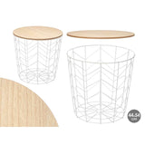 Side table Gift Decor White Brown 44,5 x 53,5 x 44,5 cm (6 Units)-1