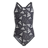 Swimsuit for Girls Adidas Aop Bars Suit Grey-0